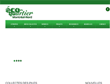 Tablet Screenshot of ecoquartier-mtlnord.ca